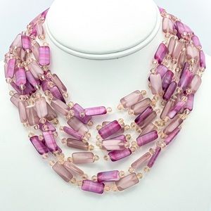 VINTAGE - Circa 1975 Multi-Strand Beaded Choker